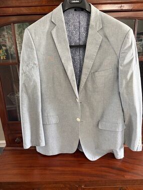 Saddlebred Light Blue Men's Sport Coat with Paisley Lining